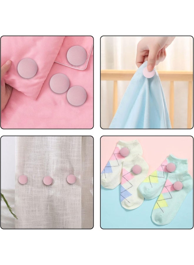 Happy Home Duvet and Blanket Clips, Sheet and Bedding Fasteners, Mushroom-Style Quilt Pins, Anti-Slip Bed Sheet Holders, Bedding Accessories to Keep Blankets and Duvets in Place | Pack of 12-Pink - Image 3